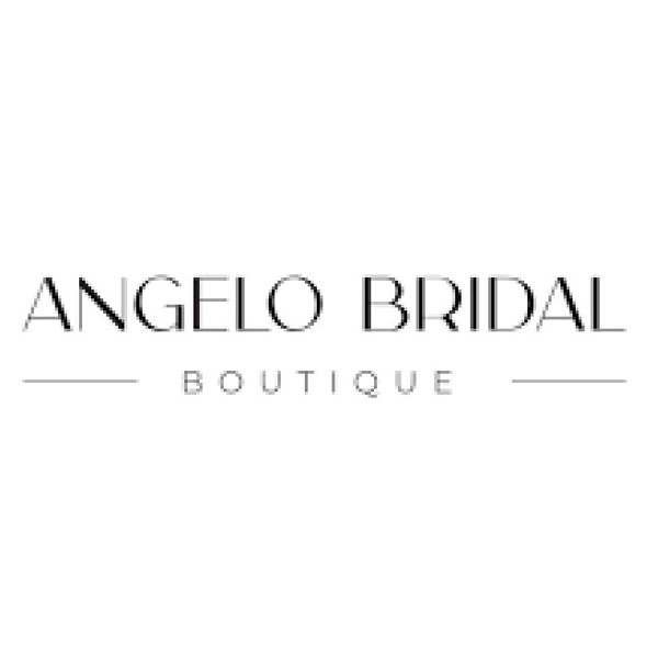 Angelo Bridal Boutique logo, elegant black text on white background, representing a premium bridal store.