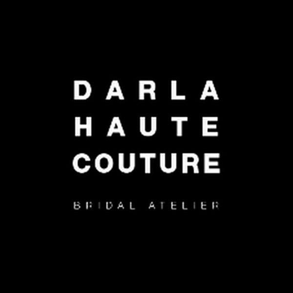 Darla Haute Couture Bridal Atelier logo on a black background.